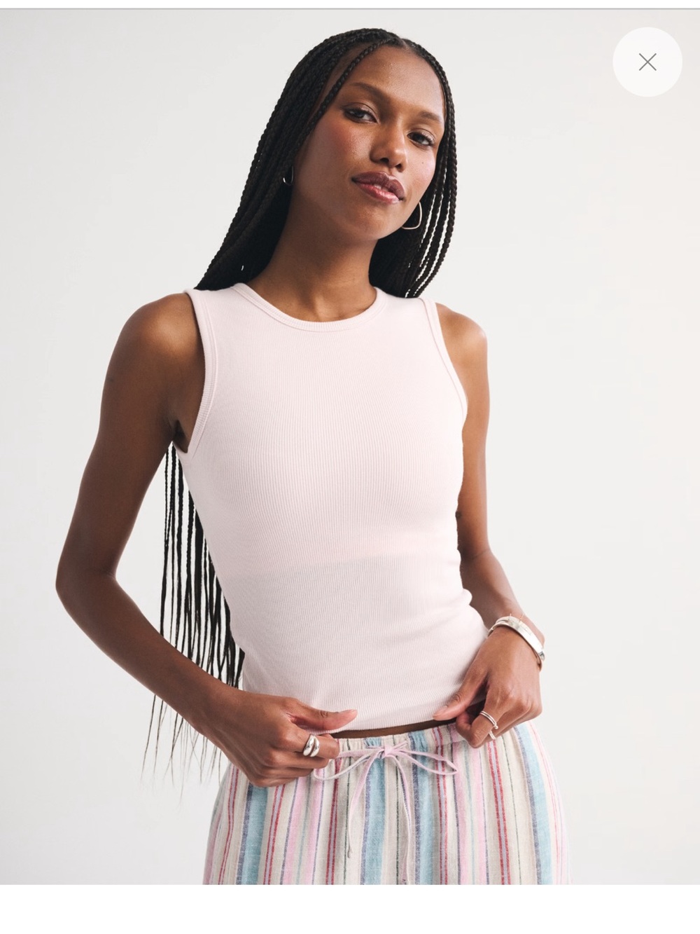 Women’s Bra-Free Rib High-Neck Tank - Picture 7 of 7